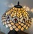 Mid-Century Modern Vintage Stained Glass Peacock Style Desk or Table Lamps (Set of 2) For Sale - Image 3 of 9
