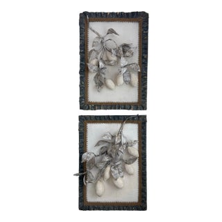 Paper Mache Framed Lemons Wall Hanging For Sale