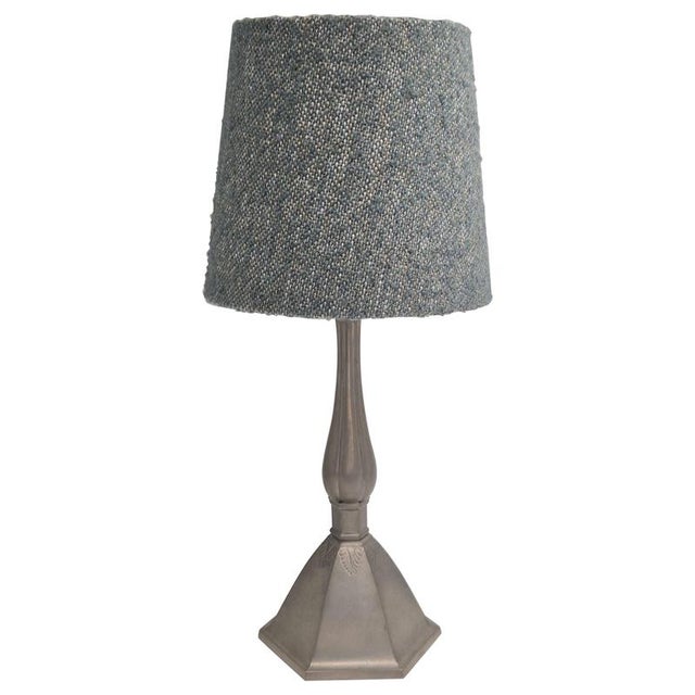 Danish Grace Table Lamp in Pewter with Decor of Leaves by Just Andersen, 1920 For Sale - Image 9 of 9
