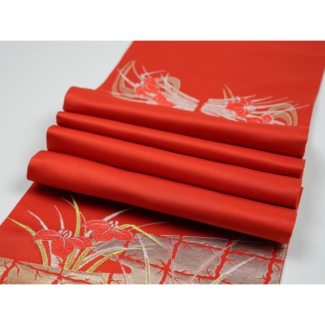 Japanese Ceremonial Silk Table Runner by Renaras For Sale - Image 4 of 7