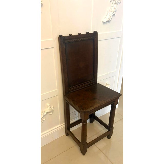 Antique English Oak Correction Chair, 1680 For Sale - Image 15 of 15