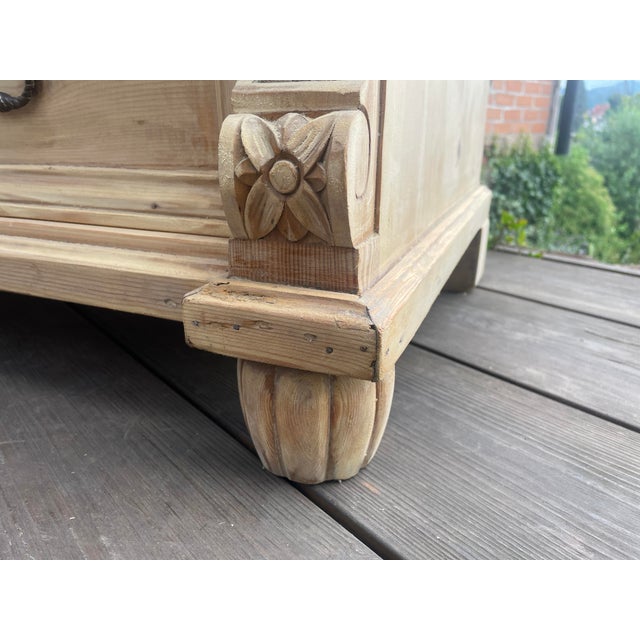 Brown Antique Chest of Drawers in Fir, 1890s For Sale - Image 8 of 18