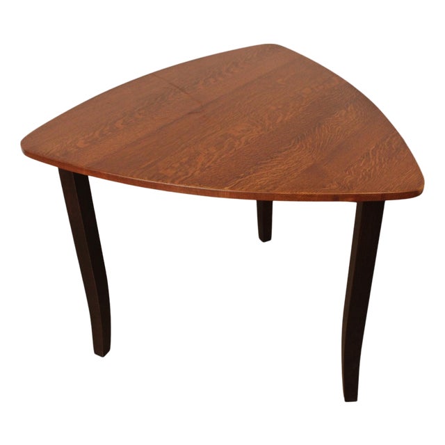 Custom Quality Modern Guitar Pick Oak Counter Height Dining Table For Sale