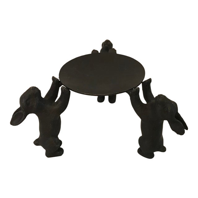 Vintage Bronze Rabbit Candle Holder or Display Stand Chairish