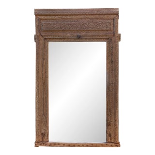 Ancient Heritage Portal Carved Doorway Mirror For Sale