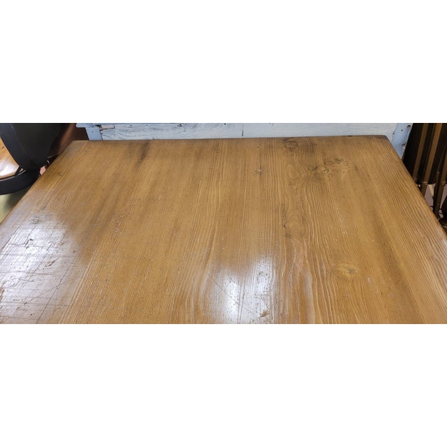 Vintage Large Farmhouse Harvest Dining Table For Sale - Image 10 of 15