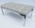 1970s Vintage C.1970's Chrome Milo Baughman Attributed Bench, With Button Tufted Heather Grey Textile For Sale - Image 5 of 13