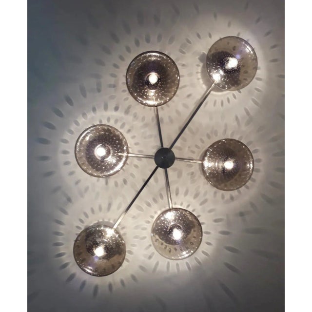 Not Yet Made - Made To Order Angelo Satin Nickel Smoky Bubbles Glass Flush Mount by Fabio Ltd For Sale - Image 5 of 10