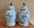 These are a pair of beautiful large blue & white Chinese porcelain Temple / Ginger Jars . These balaster Temple / Ginger...