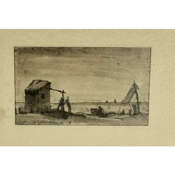 John Gallucci Litho Beach Scene 1933 For Sale - Image 4 of 4
