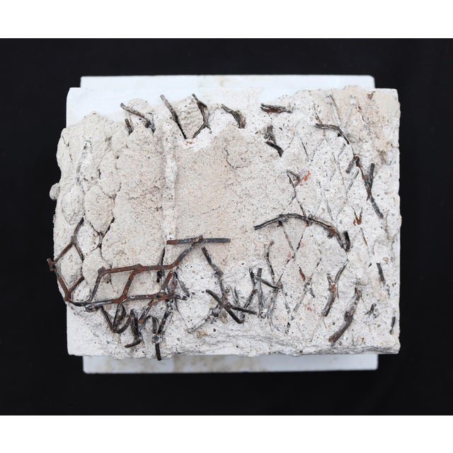 Vintage Recessed Square White Ceramic Tissue Holder For Sale - Image 6 of 6