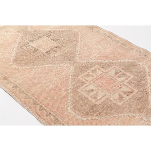 Peach Vintage Handknotted Hallway Runner For Sale - Image 8 of 10