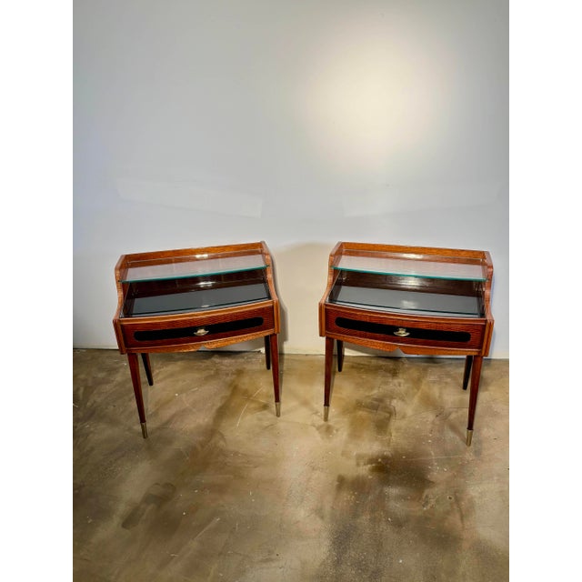 Bedside Tables in the style of Paolo Buffa, Milan, Italy, 1960, Set of 2 For Sale - Image 17 of 17