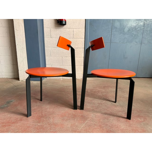 The "zeta" chair, a dutch design classic from the 80s. Dimensions: 45 cm w, 51 cm d, 75 cm h and 46 cm h seat height....