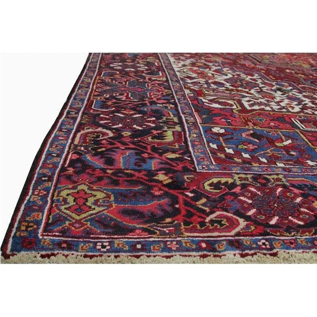 1960s Old Persian Heriz Area Rug 11’6″ X 14’9″ For Sale - Image 12 of 13