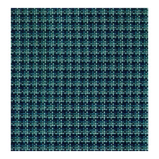 Vintage Mid Century "Mod Houndstooth" Deadstock Upholstery Fabric- 11 + 2/3 Yards For Sale