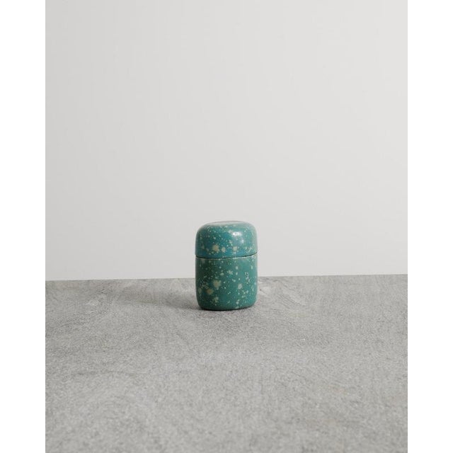 Ceramic Swedish Mid-Century Turquoise Ceramic Box by Hans Hedberg, 1940s For Sale - Image 7 of 7