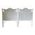 Pair Vintage C1980s Ornate White Wicker Twin Size Headboards For Sale