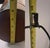 Wood Vintage Mid-Century Modern Oak and Brass Cylinder Table Lamp For Sale - Image 7 of 13