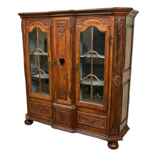 19th Century Carved Liège Oak Bookcase For Sale