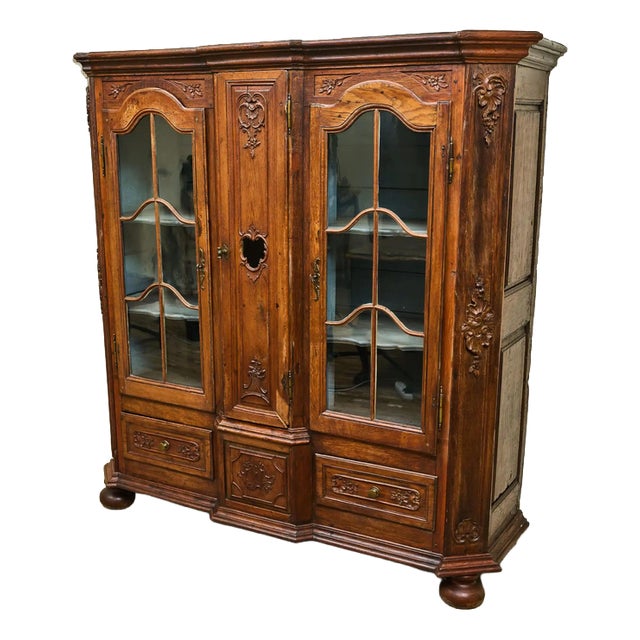 19th Century Carved Liège Oak Bookcase For Sale
