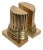 Pair of brass bookends representing columns For Sale