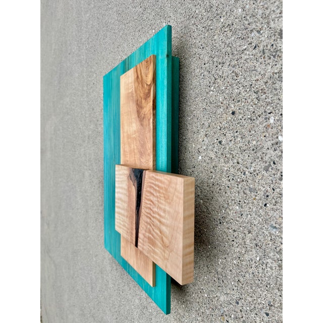 Contemporary Abstract Wood Wall Sculpture "Breakthrough" For Sale - Image 3 of 11