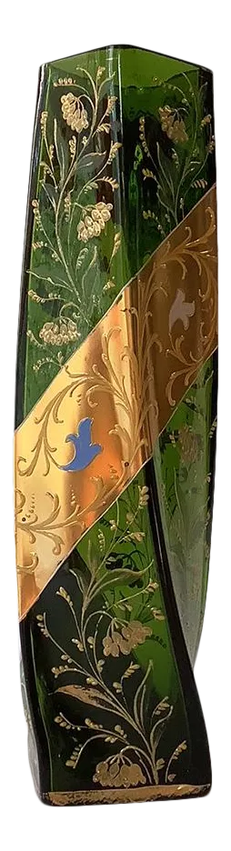 Ludwig Moser Hand Painted Enamel Vase