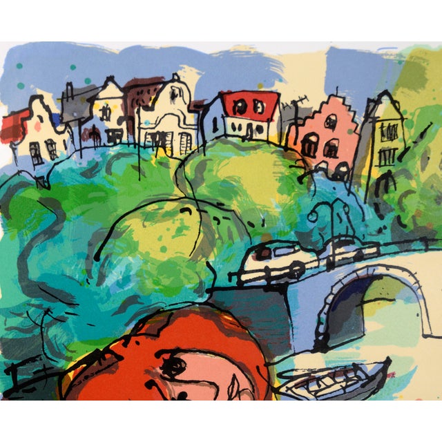 "By the Canal" Limited Edition Lithograph on Archival Paper by Michael Leu For Sale - Image 4 of 9