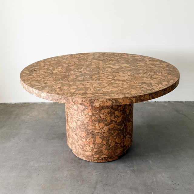 Vintage MCM Round Cork Dining Table 70s For Sale In Palm Springs - Image 6 of 10