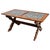 Italian 19th Century Inset Marble-Top Oak Trestle Table For Sale In Baton Rouge - Image 6 of 14