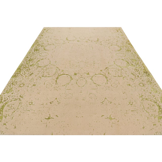 2010s Rug & Kilim’s Modern Classics Rug in Beige & Green With Abstract Patterns For Sale - Image 5 of 8