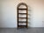 Hollywood Regency 1970's Vintage Coastal Bamboo Rattan Arched Etagere Shelf For Sale - Image 3 of 14