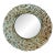 Vintage 1970s Hollywood Regency Round Molten Glass Wall Mirror - Model 49-02393-44 For Sale