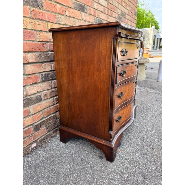 English Bow Front Chest of Drawers For Sale - Image 9 of 12