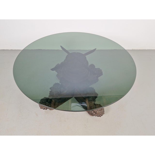 Anglo-Indian Hand-Carved Hardwood and Glass Coffee Table, 1890s For Sale - Image 11 of 18