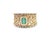 18k Renaissance Inspired Ring W/Emerald Center, Size 7.25 For Sale - Image 9 of 11