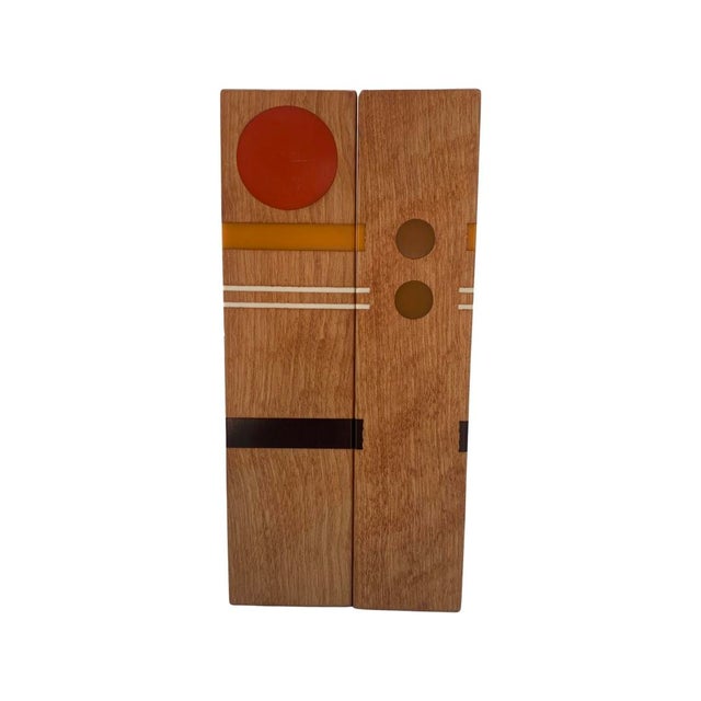 Wood Mid-Century Modern Artisan Made Wood and Resin Salt & Pepper Shakers- a Pair For Sale - Image 7 of 12