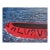 Moisés Villafuerte "Salvavida" Blue, Red, and White Contemporary Seascape Painting with Texts, 2023 For Sale