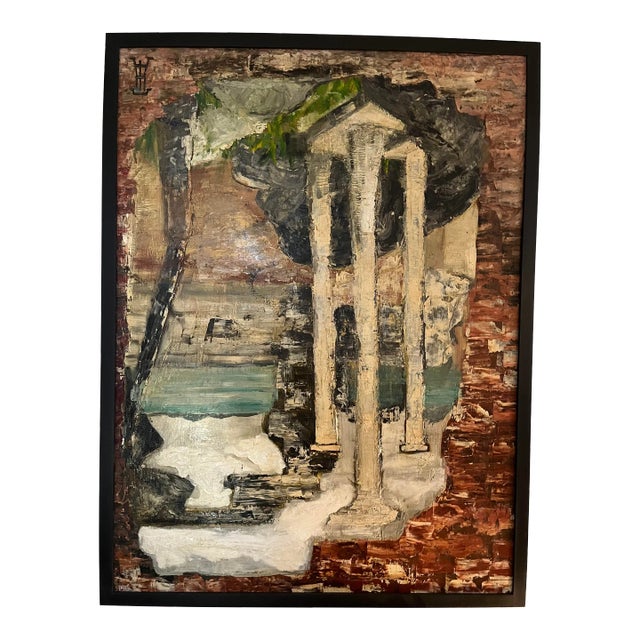 Mid Century Uta Vin Bern Impressionist Oil on Board Painting For Sale