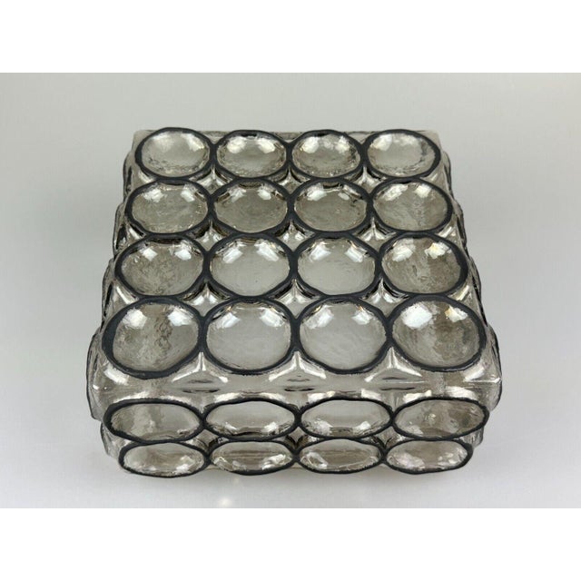 60s 70s ceiling lamp Glashütte Limburg Germany in Glass & Metall Object: wall lamp Manufacturer: Glashütte Limburg...