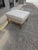 Wood Vintage French Style Square Ottoman For Sale - Image 7 of 9