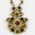 1950s Henry Perichon Gilded Bronze Necklace with Jeweled Cabochons For Sale - Image 5 of 11