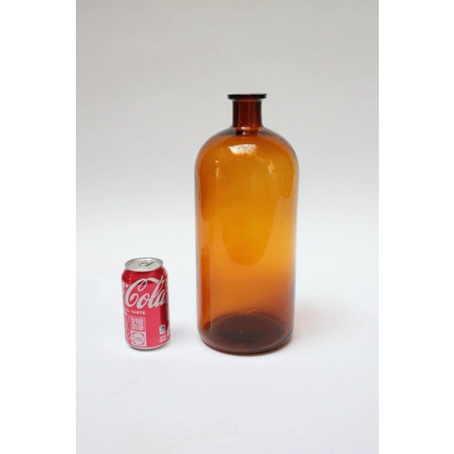 Glass Vintage American Amber Glass Apothecary/Medicine Bottle For Sale - Image 7 of 13