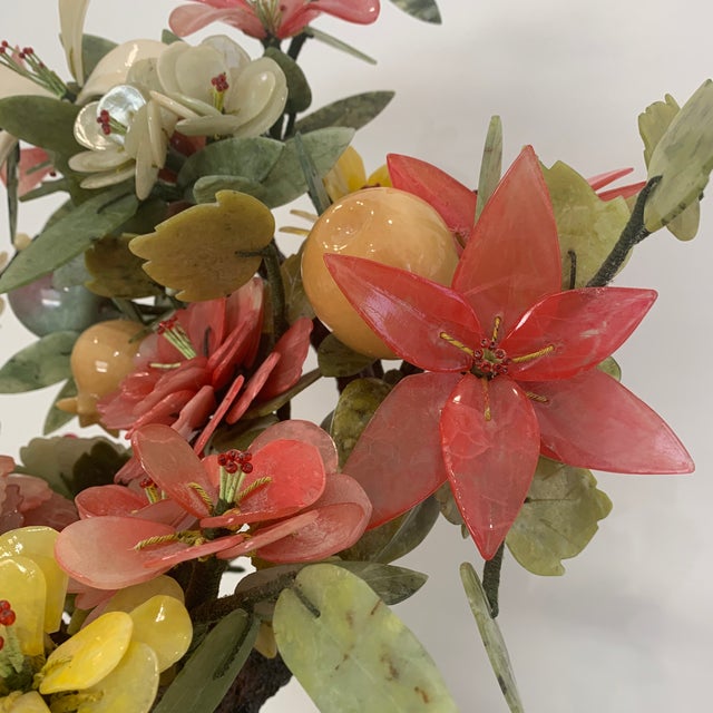 Late 19th Century Over the Top Jade and Hardstone Plant For Sale - Image 11 of 12