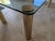 Glass and brass MCM Leon Rosen designed dining table for the Pace Collection. This classic Hollywood Regency meets Mid...