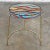 Vintage MCM Stool With Round Colorful Vinyl Seat & Brass Plated Steel Asymmetric Base For Sale - Image 9 of 13