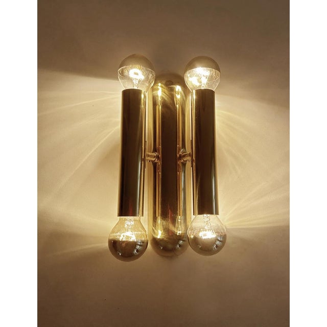 1970s Vintage Space Age Brass Sconces, 1970s, Set of 2 For Sale - Image 5 of 18