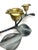 Art Nouveau Pewter & Brass Sculptural Floral Candleholder For Sale - Image 10 of 11