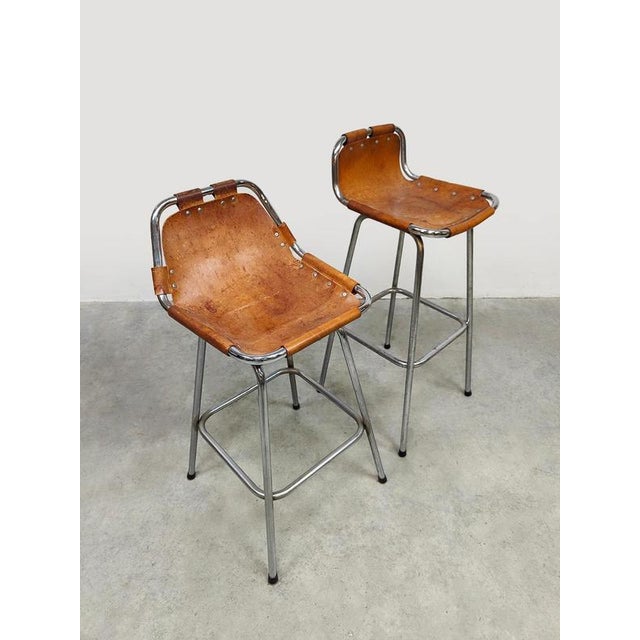 Vintage Bar Stools by Charlotte Perriand for Les Arcs, 1960s, Set of 2 For Sale - Image 6 of 6